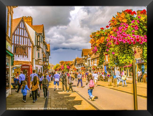 Street life in Stratford Upon Avon  Framed Print by Ian Stone