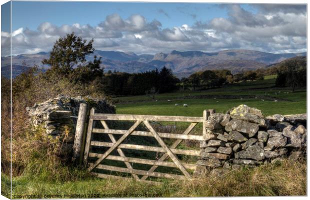 Langdale Pikes Canvas Print by Beverley Middleton