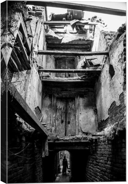Decay of Abandoned Building Canvas Print by Jayaram Prajapati