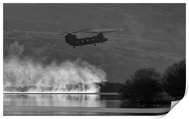 Chinook landing Print by Rory Trappe