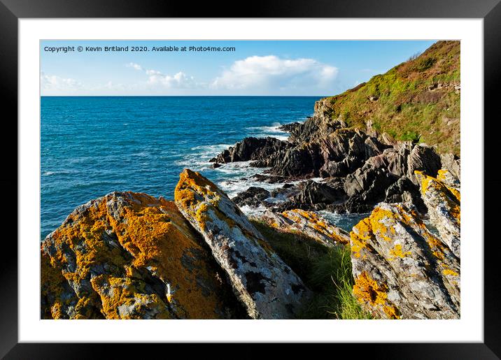 rugged cornish coastline Framed Mounted Print by Kevin Britland