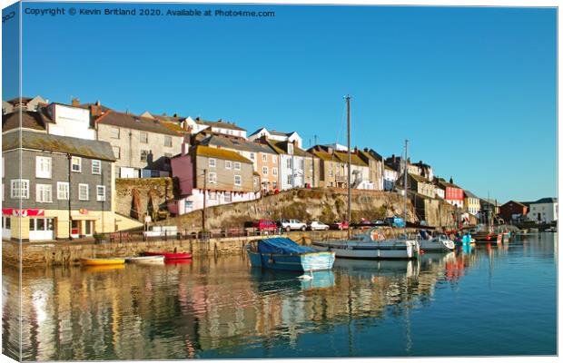 mevagissy harbour cornwall Canvas Print by Kevin Britland