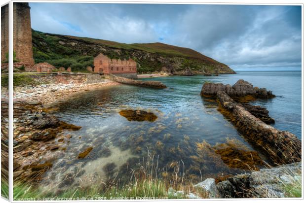 Porth Wen Brickworks Canvas Print by Peter Anthony Rollings