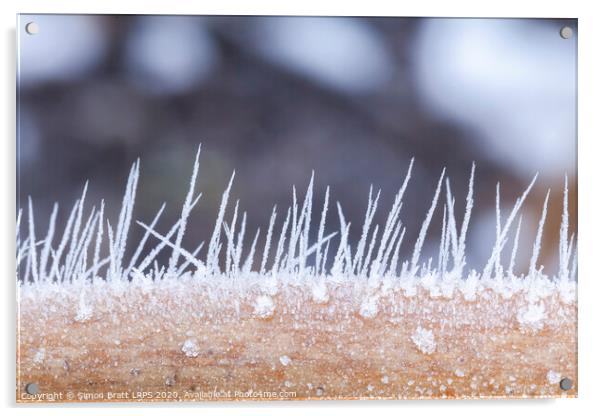 Ice crystals forming spikes in macro Acrylic by Simon Bratt LRPS