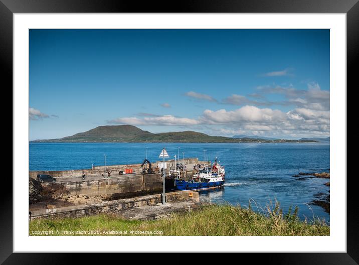 Clare Island seen from Roonah Quay in county Mayo, Ireland Framed Mounted Print by Frank Bach