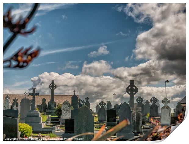 Graveyard in Killadoon county Mayo, Ireland Print by Frank Bach