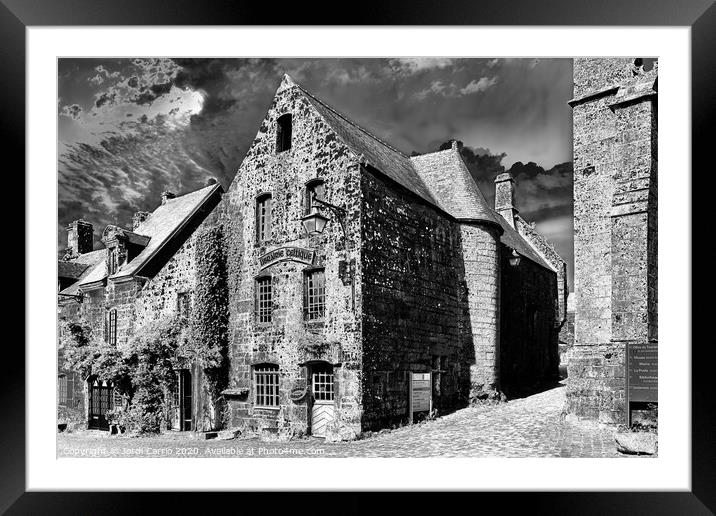 Celtic Library, Locronan, Brittany Framed Mounted Print by Jordi Carrio