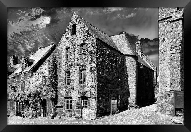 Celtic Library, Locronan, Brittany Framed Print by Jordi Carrio