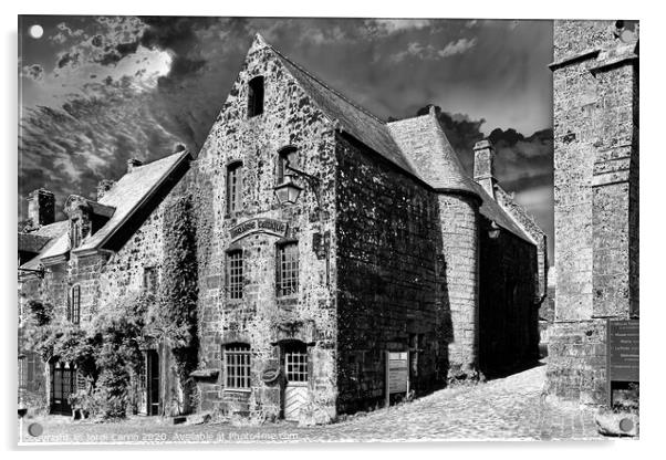 Celtic Library, Locronan, Brittany Acrylic by Jordi Carrio