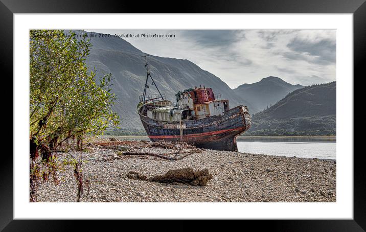 Corpach shipwreck Framed Mounted Print by Alan Tunnicliffe