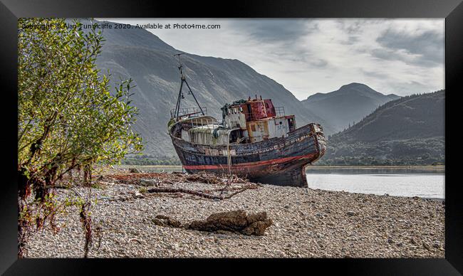 Corpach shipwreck Framed Print by Alan Tunnicliffe