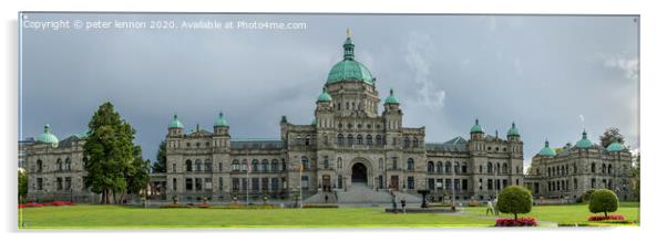 The Parliament Building, Victoria, Vancouver Islan Acrylic by Peter Lennon