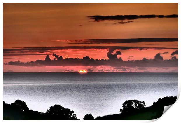 Look at This Beatiful Sunrise in Teignmouth Print by Jeremy Hayden