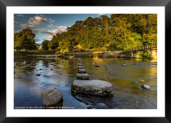 Stepping stones Framed Mounted Print by kevin cook