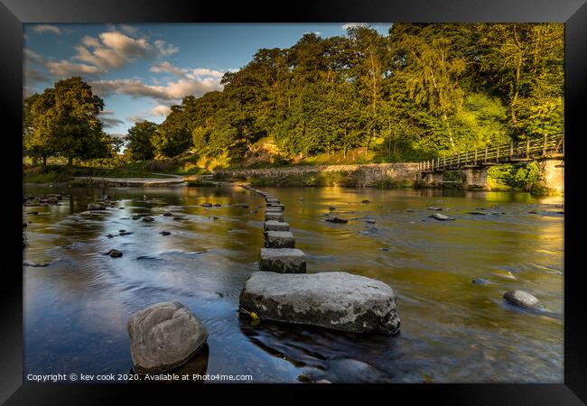 Stepping stones Framed Print by kevin cook