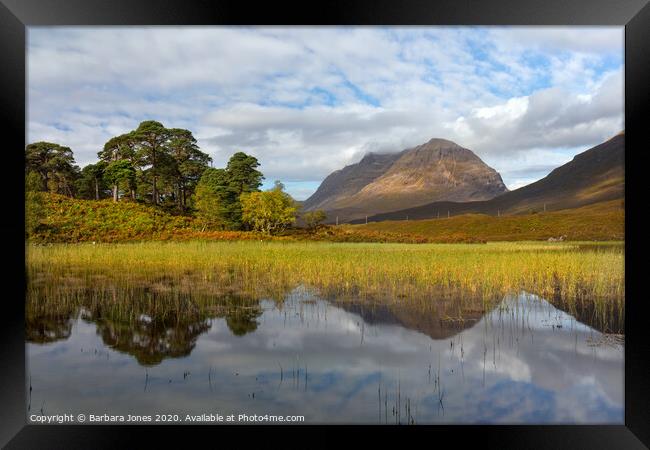 Loch Clair and Liathach  Glen Torridon Scotland Framed Print by Barbara Jones