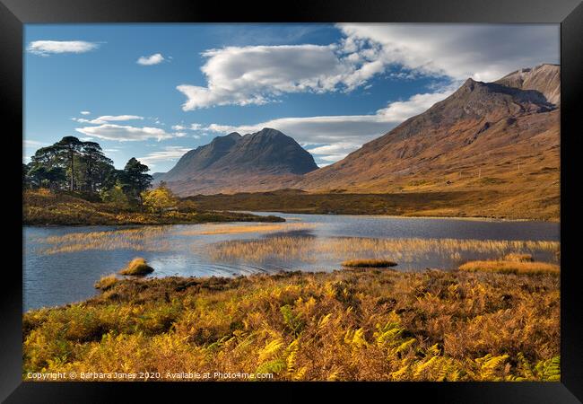 Loch Clair and Liathach Glen Torridon Scotland Framed Print by Barbara Jones