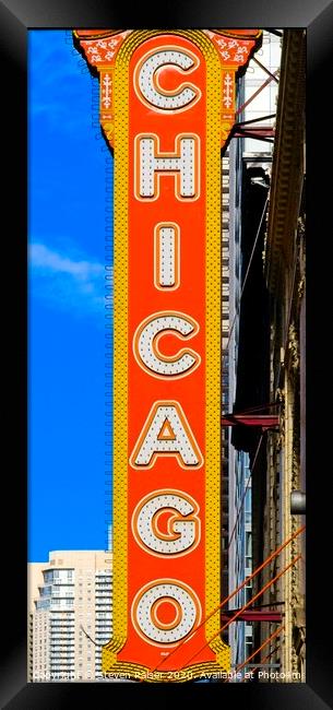 Chicago Sign Framed Print by Steven Ralser
