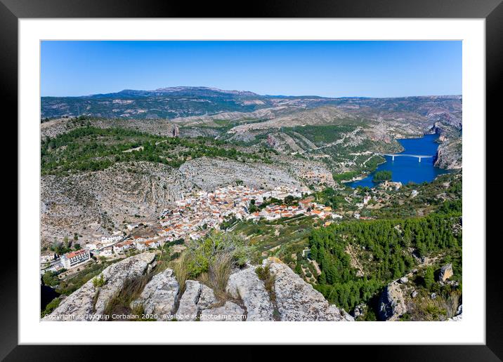 Inland tourist town in the mountains of Valencia, Cortes de Pallas. Framed Mounted Print by Joaquin Corbalan