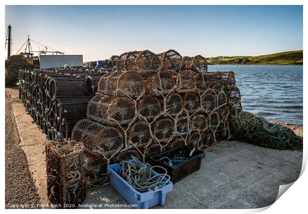 Lobster traps in the port of Westport, western Ireland Print by Frank Bach