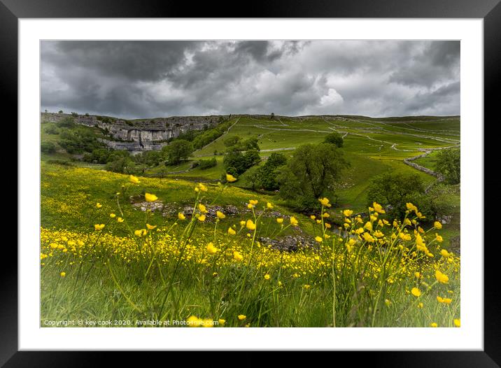 Malham cove Framed Mounted Print by kevin cook
