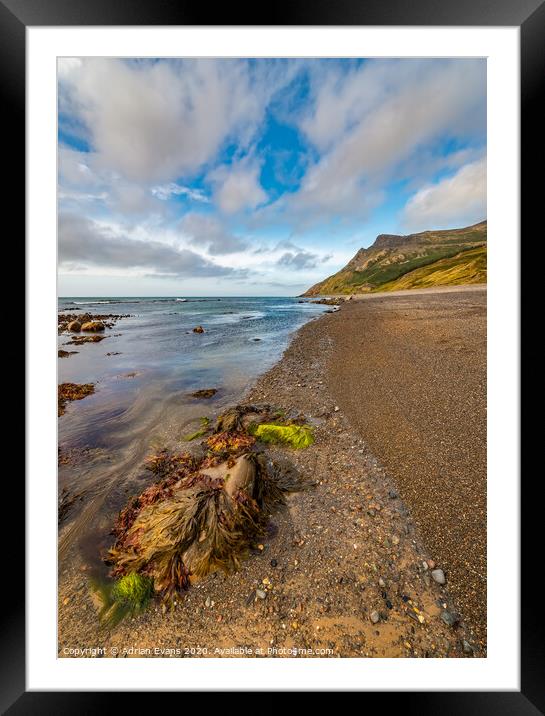 Nant Gwrtheyrn Beach Wales Framed Mounted Print by Adrian Evans