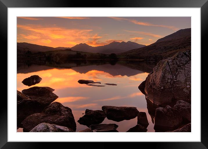 Snowdon sunset Framed Mounted Print by Rory Trappe