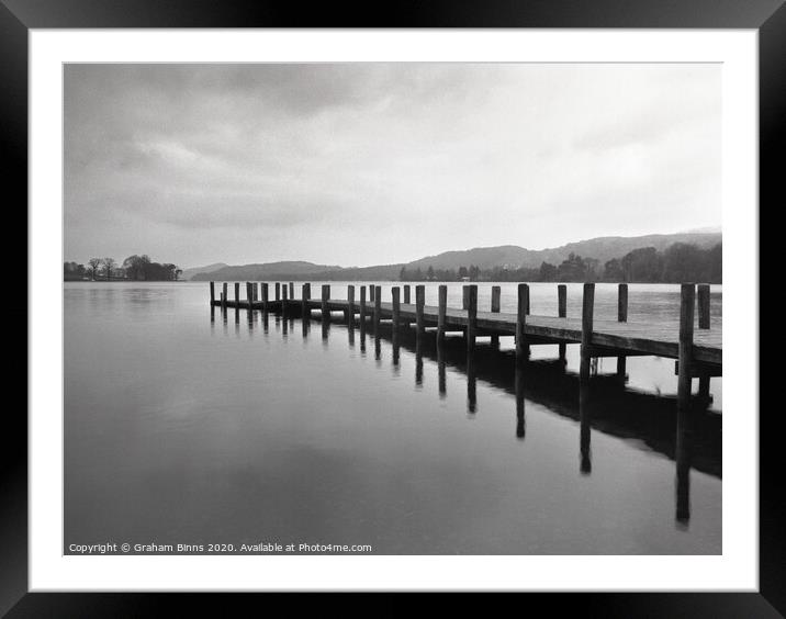 Coniston Jetty Framed Mounted Print by Graham Binns