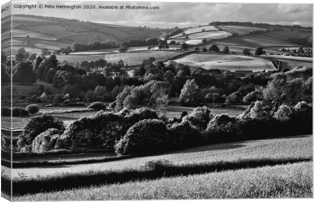 Hills around the Culm Valley Canvas Print by Pete Hemington