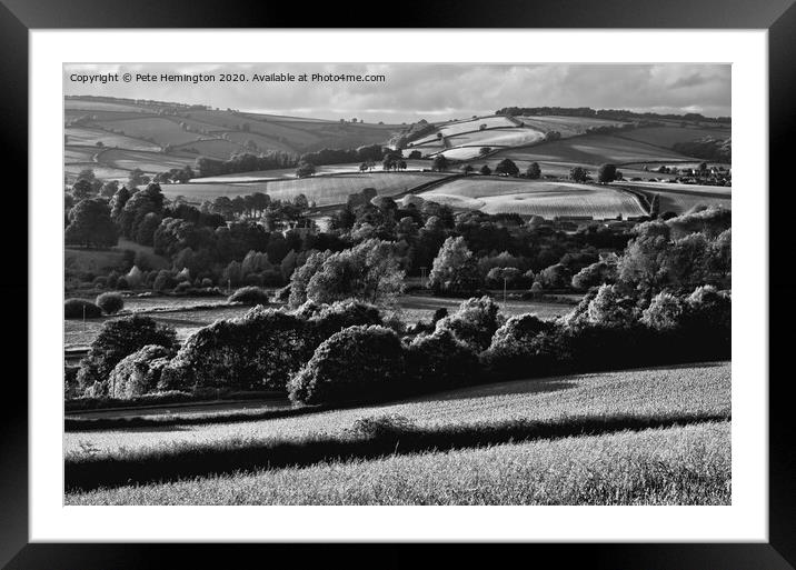 Hills around the Culm Valley Framed Mounted Print by Pete Hemington