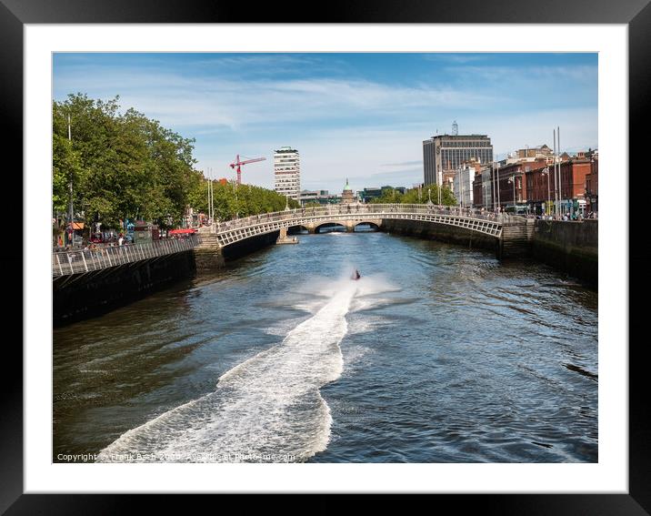 Halfpenny bridge in Dublin Ireland Framed Mounted Print by Frank Bach