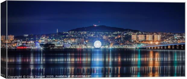 Dundee City Panoramic Canvas Print by Craig Doogan