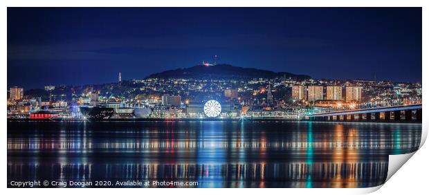 Dundee City Panoramic Print by Craig Doogan