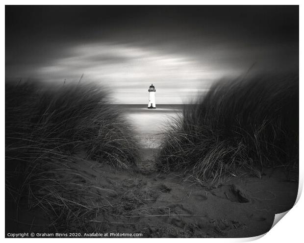 Point of Ayr – Talacre Lighthouse Print by Graham Binns