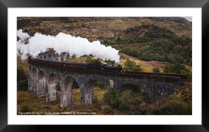 Jacobite at Glenfinnan Viaduct  Framed Mounted Print by Gavin Liddle