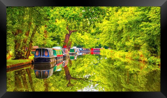 Wey Navigation canal Framed Print by Clive Eariss