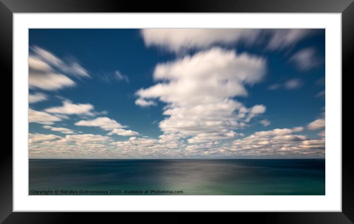 Sky cloud ocean Framed Mounted Print by Nataliya Dubrovskaya