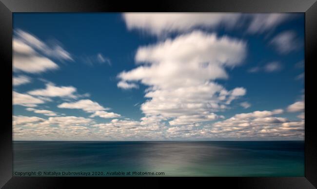 Sky cloud ocean Framed Print by Nataliya Dubrovskaya
