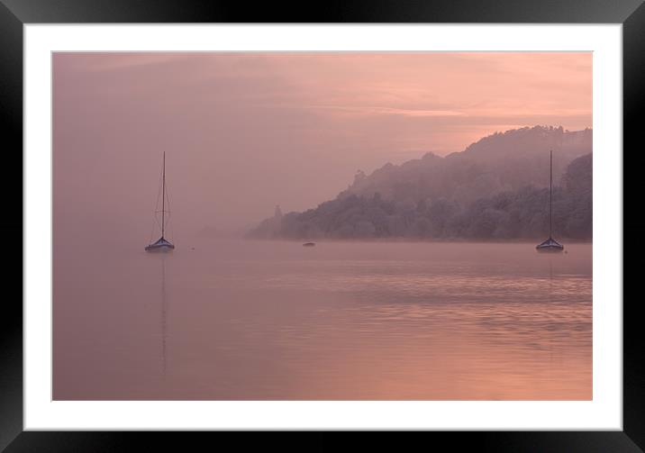 Afterglow on Llyn Tegid Framed Mounted Print by Rory Trappe