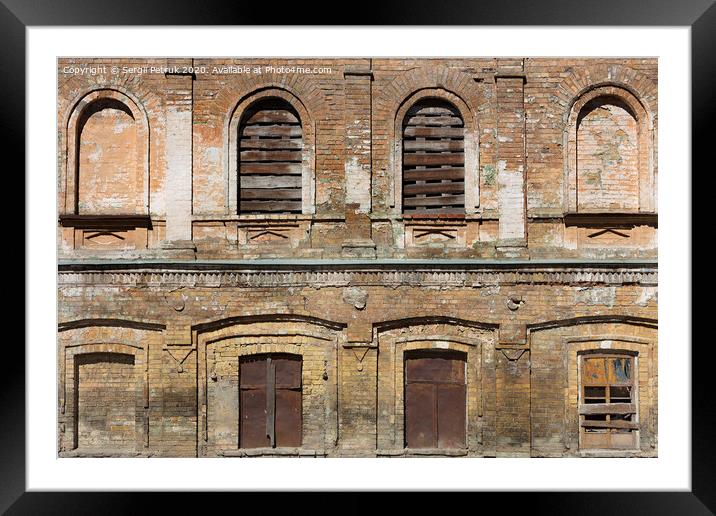 The facade of the old house is retro Framed Mounted Print by Sergii Petruk
