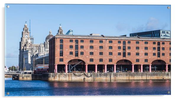 Albert Dock panorama Acrylic by Jason Wells