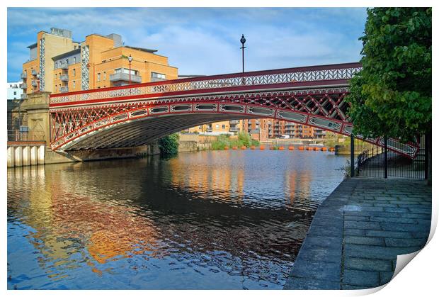 Crown Point Bridge & River Aire in Leeds  Print by Darren Galpin