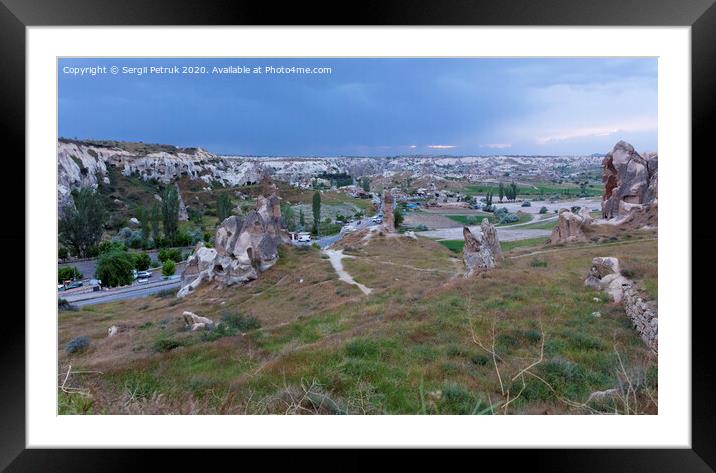 Landscape of the ancient caves of Cappadocia, Turkey Framed Mounted Print by Sergii Petruk