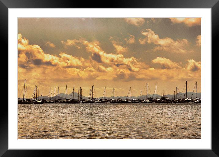 Boats at Rest Framed Mounted Print by Jacqui Kilcoyne