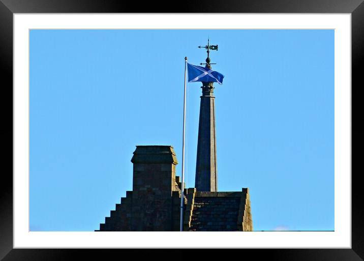 Ayr town ,St John`s Tower and town hall steeple Framed Mounted Print by Allan Durward Photography