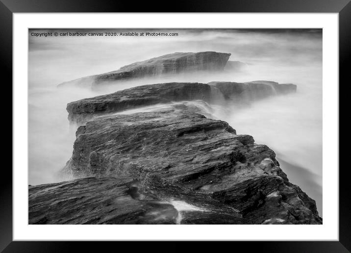 Misty Framed Mounted Print by carl barbour canvas