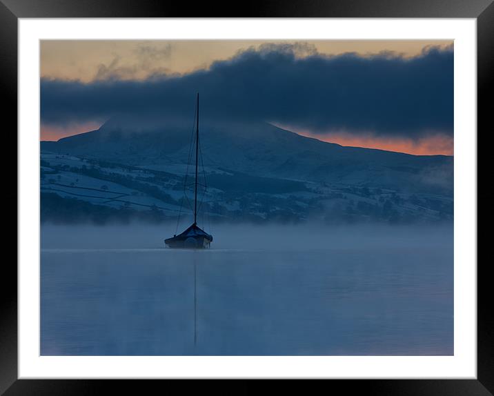 Boat on Llyn Tegid Framed Mounted Print by Rory Trappe