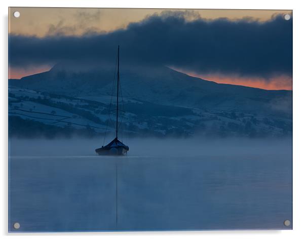 Boat on Llyn Tegid Acrylic by Rory Trappe