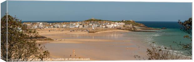 The Beach at St Ives Harbour Canvas Print by Inca Kala