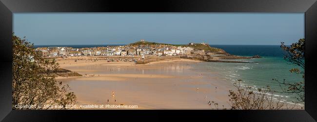 The Beach at St Ives Harbour Framed Print by Inca Kala